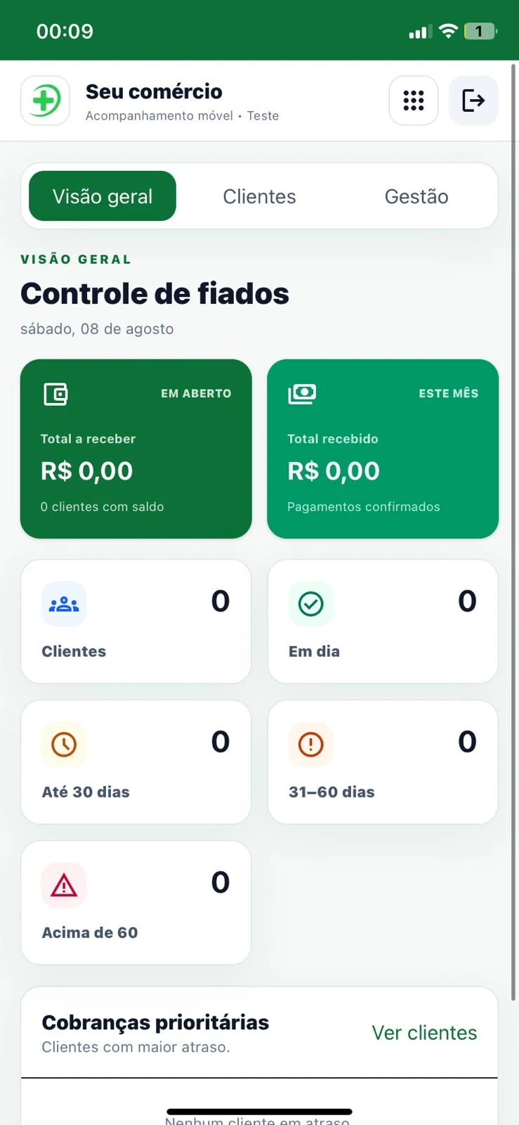 Fiado no mobile